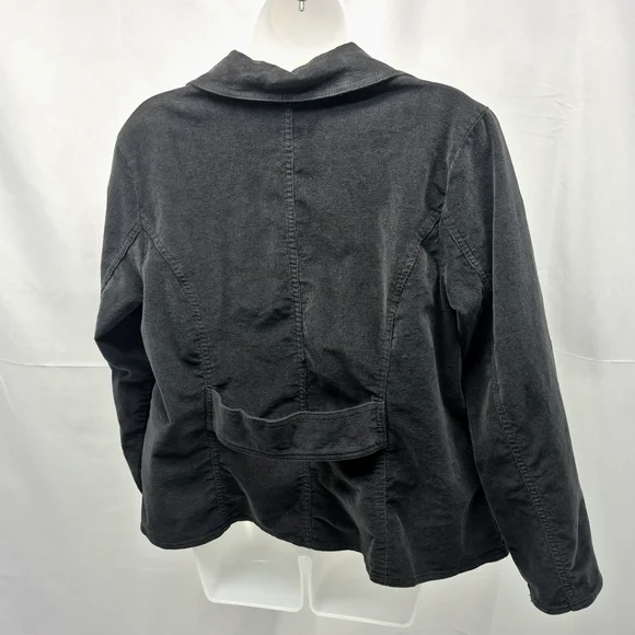 Vintage Fashion Bug Grey Corduroy Button Up Jacket Woman's Size 20W - Picture 2 of 12